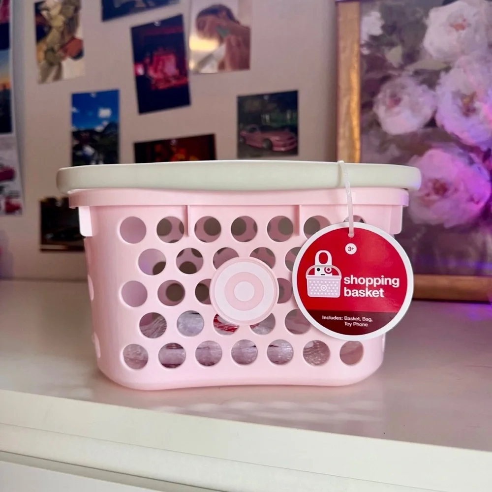 Pastel Pink Target Toy Shopping Basket